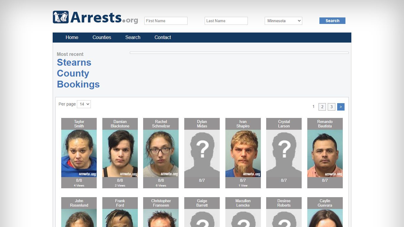 Stearns County Arrests and Inmate Search
